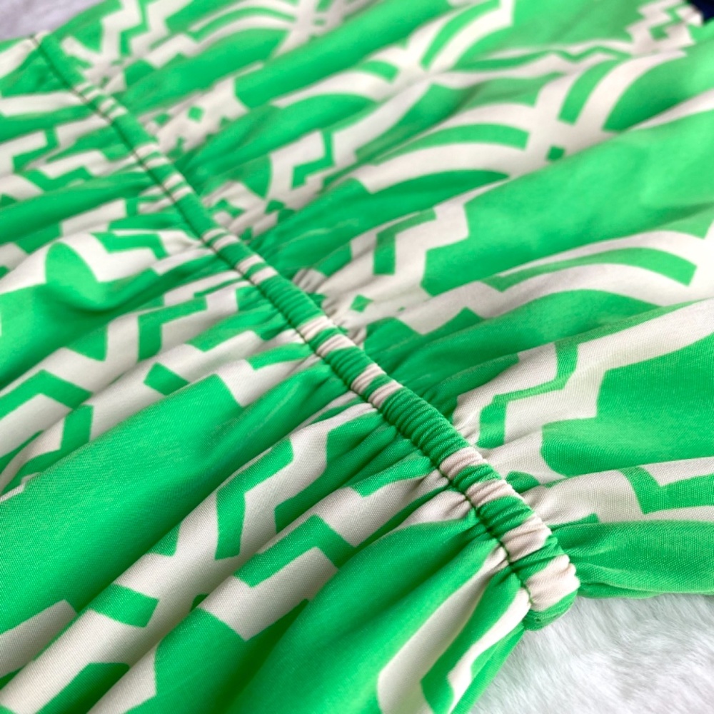 Excellent Condition Francesca’s Boutique Green & White Maxi Dress - Picture 8 of 14